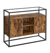 Sideboard, LSC014B01 braun 100,0 x 35,0 x 80,5 cm
