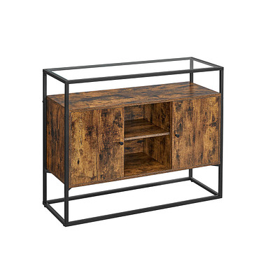 Sideboard, LSC014B01 braun 100,0 x 35,0 x 80,5 cm