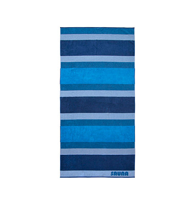 Saunatuch XL Stripe blau 100,0 x 200,0 cm