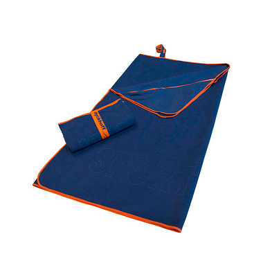 Mikrofaser Handtuch mit Reißverschluss marine 60,0 x 120,0 cm