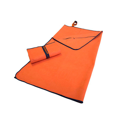 Mikrofaser Handtuch mit Reißverschluss orange 80,0 x 180,0 cm