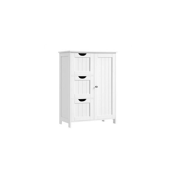 6955880341306 - Songmics - vasagle Badezimmerschrank Badschrank mit 3 großen Schubladen und Einer verstellbaren Regalebene 60 x 30 x 81 cm Weiß von BBC49WT - Weiß 6955880341306 - Songmics - vasagle Badezimmerschrank Badschrank mit 3 großen Schubladen und Einer verstellbaren Regalebene 60 x 30 x 81 cm Weiß von BBC49WT - Weiß