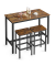 Bartisch-Set, schwarz Holz, Metall, 3-teilig