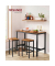 Bartisch-Set, schwarz Holz, Metall, 3-teilig