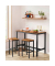 Bartisch-Set, schwarz Holz, Metall, 3-teilig
