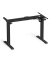 Schreibtischgestell, elektrisch höhenverstellbar, 70-118cm (H), 110-155x60cm (BxT), C-Fuß-Gestell, schwarz