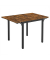 Esstisch KDT077B01, 75cm (H), 76 / 98 / 120x78cm (BxT), rechteckig, braun / schwarz