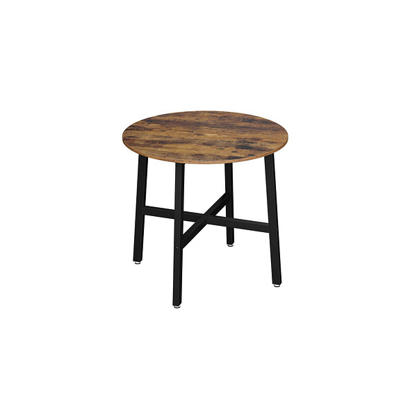 0194343018959 - Songmics - vasagle Esstisch klein runder Küchentisch für Wohnzimmer Büro 80 x 75 cm (ø x h) Industrie-Design vintagebraun-schwarz von KDT080B01 0194343018959 - Songmics - vasagle Esstisch klein runder Küchentisch für Wohnzimmer Büro 80 x 75 cm (ø x h) Industrie-Design vintagebraun-schwarz von KDT080B01