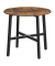 Esstisch KDT080B01, 75cm (H), 80x80cm (BxT), rund, braun / schwarz