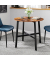 Esstisch KDT080B01, 75cm (H), 80x80cm (BxT), rund, braun / schwarz