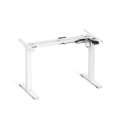 höhenverstellbares Schreibtischgestell weiß ohne Tischplatte, C-Fuß-Gestell weiß 110,0 - 155,0 x 60,0 cm