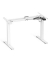 Schreibtischgestell, elektrisch höhenverstellbar, 70-118cm (H), 110-155x60cm (BxT), C-Fuß-Gestell, weiß