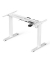 Schreibtischgestell, elektrisch höhenverstellbar, 70-118cm (H), 110-155x60cm (BxT), C-Fuß-Gestell, weiß