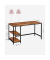 Schreibtisch, 75cm (H), 140x60cm (BxT), rechteckig, braun / schwarz