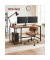 Schreibtisch, 75cm (H), 140x60cm (BxT), rechteckig, braun / schwarz