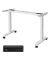 Schreibtischgestell, elektrisch höhenverstellbar, 69-115cm (H), 107,5-175x60cm (BxT), C-Fuß-Gestell, weiß