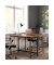 Schreibtisch, 76cm (H), 100x50cm (BxT), rechteckig, braun / schwarz