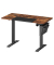 Sitz-Steh-Schreibtisch, elektrisch höhenverstellbar, 72-120cm (H), 120x60cm (BxT), rechteckig, braun / schwarz
