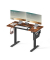 Sitz-Steh-Schreibtisch, elektrisch höhenverstellbar, 72-120cm (H), 120x60cm (BxT), rechteckig, braun / schwarz