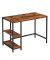 Schreibtisch, 75cm (H), 100x50cm (BxT), rechteckig, braun / schwarz