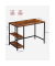 Schreibtisch, 75cm (H), 100x50cm (BxT), rechteckig, braun / schwarz