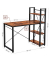 Schreibtisch, 76cm (H), 120x56cm (BxT), rechteckig, braun / schwarz