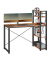 Schreibtisch, 76cm (H), 120x56cm (BxT), rechteckig, braun / schwarz