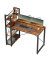 Schreibtisch, 76cm (H), 120x56cm (BxT), rechteckig, braun / schwarz