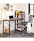 Schreibtisch, 76cm (H), 120x56cm (BxT), rechteckig, braun / schwarz