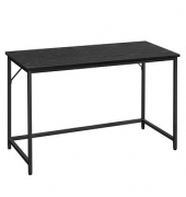 Schreibtisch, 76cm (H), 120x60cm (BxT), rechteckig, schwarz / schwarz
