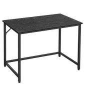 Schreibtisch, 76cm (H), 100x50cm (BxT), rechteckig, schwarz / schwarz