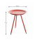 Beistelltisch 20410, 47cm (H), 38x38cm (BxT), rund, rot / rot