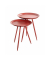 Beistelltisch 20410, 47cm (H), 38x38cm (BxT), rund, rot / rot