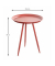 Beistelltisch 20411, 54cm (H), 44x44cm (BxT), rund, rot / rot