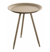 Beistelltisch 20910, 47cm (H), 38x38cm (BxT), rund, grün / grün
