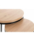 Beistelltisch 47487, 43 / 49cm (H), 32 / 45cmx32 / 45cm (BxT), rund, eiche / schwarz