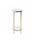 Beistelltisch 52185, 66cm (H), 28x28cm (BxT), rund, Spiegel / gold
