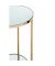 Beistelltisch 52185, 66cm (H), 28x28cm (BxT), rund, Spiegel / gold
