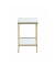 Beistelltisch 52187, 46cm (H), 28x28cm (BxT), rechteckig, Spiegel / gold