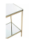 Beistelltisch 52187, 46cm (H), 28x28cm (BxT), rechteckig, Spiegel / gold