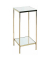 Beistelltisch 52188, 66cm (H), 28x28cm (BxT), rechteckig, Spiegel / gold