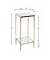 Beistelltisch 52188, 66cm (H), 28x28cm (BxT), rechteckig, Spiegel / gold