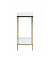 Beistelltisch 52188, 66cm (H), 28x28cm (BxT), rechteckig, Spiegel / gold