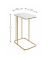 Beistelltisch 52234, 67cm (H), 45x30cm (BxT), rechteckig, marmor / gold