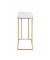 Beistelltisch 52234, 67cm (H), 45x30cm (BxT), rechteckig, marmor / gold
