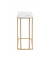 Beistelltisch 52234, 67cm (H), 45x30cm (BxT), rechteckig, marmor / gold