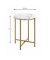 Beistelltisch 52235, 53cm (H), 39x39cm (BxT), rund, marmor / gold