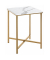 Beistelltisch 52236, 55cm (H), 39x39cm (BxT), rechteckig, marmor / gold