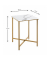Beistelltisch 52236, 55cm (H), 39x39cm (BxT), rechteckig, marmor / gold
