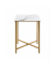 Beistelltisch 52236, 55cm (H), 39x39cm (BxT), rechteckig, marmor / gold